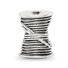 Sophia Jewelers 925 Sterling Silver Antiqued Thread & Needle Bead Elegant Cast Design