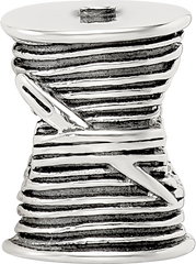 Sophia Jewelers 925 Sterling Silver Antiqued Thread & Needle Bead Elegant Cast Design