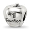 Sterling Silver Reflections #1 Teacher on Apple Bead