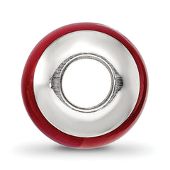 Sterling Silver 925 Red Quartz Bead with Polished Finish