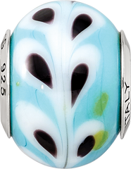 Sterling Silver 925 Murano Glass Bead with Polished Finish Elegant Design