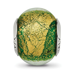 Sterling Silver Murano Glass Bead with Polished Finish Elegant Design
