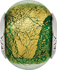 Sterling Silver Murano Glass Bead with Polished Finish Elegant Design