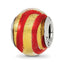 Sterling Silver Reflections Gold/Red Italian Murano Bead