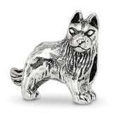 Sterling Silver Reflections German Shepherd Bead