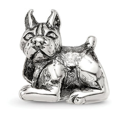 Sterling Silver 925 Antiqued Boxer Bead Solid Themed Design by Sophia Jewelers