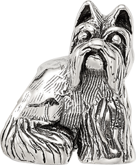 Sterling Silver 925 Miniature Schnauzer Bead with Antiqued Finish Elegant Pet Tribute