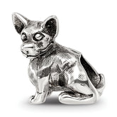 Sterling Silver Reflections Chihuahua Bead