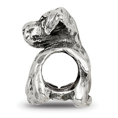 **Sterling Silver 925 Labrador Retriever Bead with Antiqued Finish A Timeless Tribute for Dog Lovers**