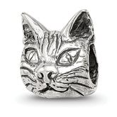 Sterling Silver Reflections Maine Coon Cat Head Bead