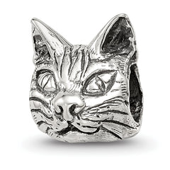 Sterling Silver Reflections Maine Coon Cat Head Bead