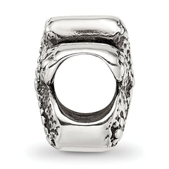 Sterling Silver 925 Antiqued Starfish Bead with Solid Cast Design