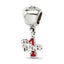 Sterling Silver Reflections Apple w/Enameled #1 Teacher Dangle Bead