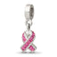 Sterling Silver Reflections Preciosa Crystal Awareness Dangle Bead