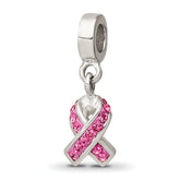 Sterling Silver Reflections Preciosa Crystal Awareness Dangle Bead