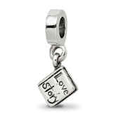 Sterling Silver Reflections Love Story Book Dangle Bead