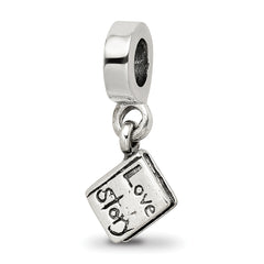Sterling Silver Reflections Love Story Book Dangle Bead