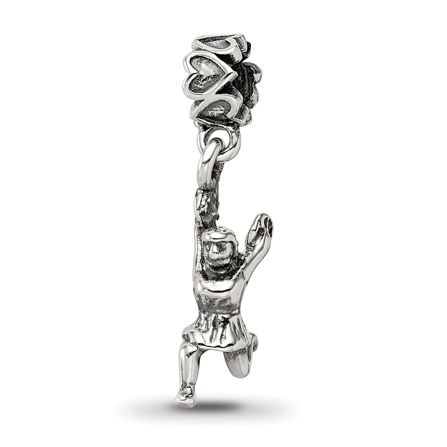 Sterling Silver Reflections Cheerleader Dangle Bead