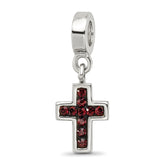 Sterling Silver Reflections Preciosa Crystal Cross Dangle Bead