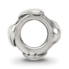 Sterling Silver 925 Heart Bead with Antiqued Finish Timeless Design