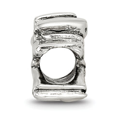 Sterling Silver 925 Karate Person Bead Antiqued Solid Themed Design