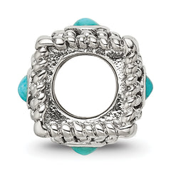 Sophia Jewelers Sterling Silver 4-Stone Turquoise Antiqued Bead