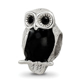 Sterling Silver Reflections Enameled Wise Owl Bead