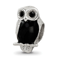 Sterling Silver Reflections Enameled Wise Owl Bead