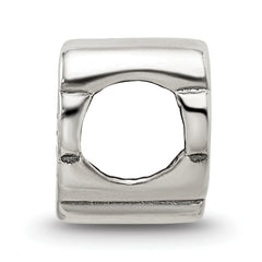 Sterling Silver 925 Hope Heart Bead with Antiqued Finish