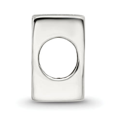 Sterling Silver 925 Bingo Card Bead with Antiqued Finish Solid