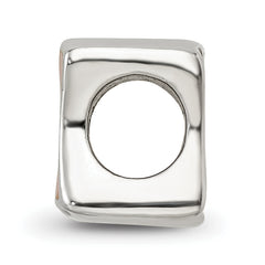 Sterling Silver 925 Ireland Flag Bead with Enameled Design Antique Finish