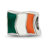 Sterling Silver Reflections Enameled Ireland Flag Bead