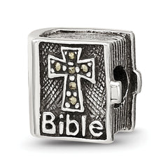 Sterling Silver Reflections Marcasite Cross Bible Bead
