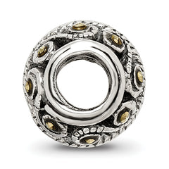 Sterling Silver 925 Bali Bead with Marcasite Polished Finish 10mm