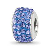 Sterling Silver Reflections Blue Full Preciosa Crystal Bead