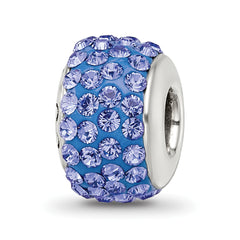 Sterling Silver Reflections Blue Full Preciosa Crystal Bead