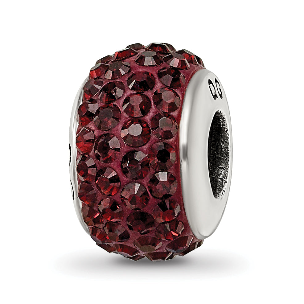 Sterling Silver Reflections Brown Full Preciosa Crystal Bead