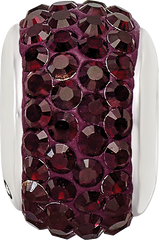 Sterling Silver 925 Crimson Crystal Bead with Polished Finish Elegant Design