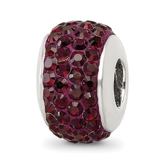 Sterling Silver Reflections Crimson Full Preciosa Crystal Bead