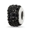 Sterling Silver Reflections Black Full Preciosa Crystal Bead