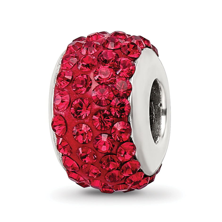 Sterling Silver Reflections Scarlet Full Preciosa Crystal Bead