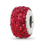 Sterling Silver Reflections Scarlet Full Preciosa Crystal Bead