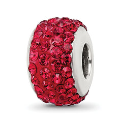 Sterling Silver Reflections Scarlet Full Preciosa Crystal Bead