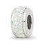 Sterling Silver Reflections Cream Double Row Preciosa Crystal Bead