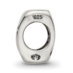 Sterling Silver 925 Love Note Bead with Polished Finish Solid and Elegant Design