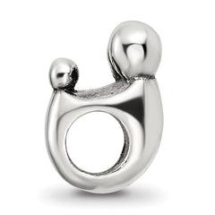 Sterling Silver 925 Family of 3 Bead with Antiqued Finish Solid Cast