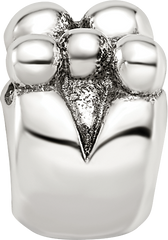 Sterling Silver 925 Family of 5 Bead with Antiqued Finish Solid Cast