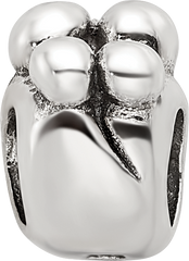 Sterling Silver 925 Family of 4 Themed Bead with Antiqued Finish