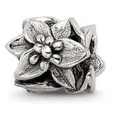 Sterling Silver Reflections Plumeria Floral Bead