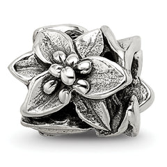 Sterling Silver Reflections Plumeria Floral Bead